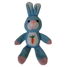Hunson Trading Co Bunny Rabbit Plush Stuffed Animal Flat Limbs Carrot Easter 10"