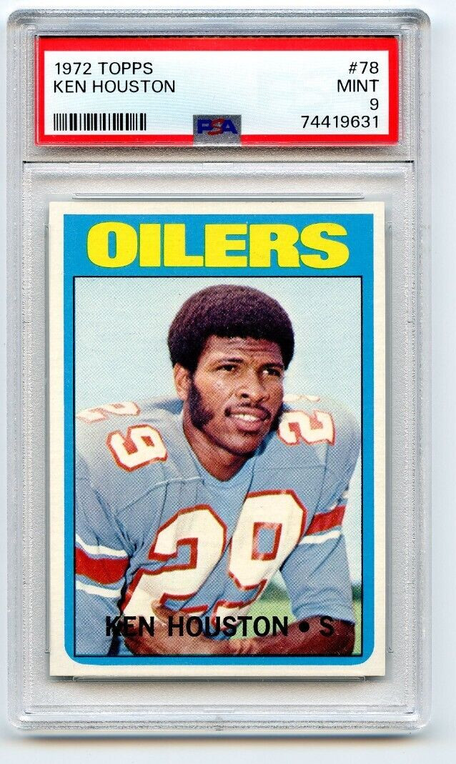 1972 Topps Football Ken Houston #78 Houston Oilers PSA 9 MINT