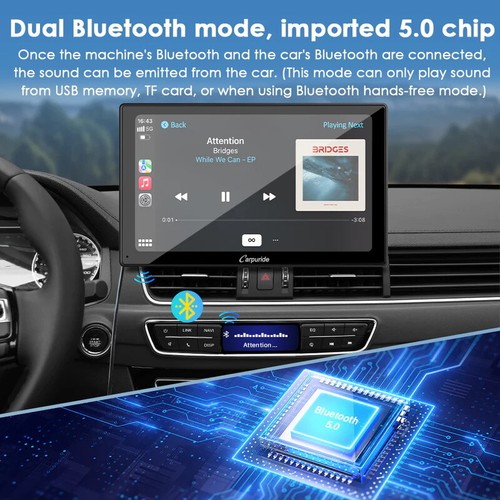 Carpuride 2+32G 9"Touchscreen Apple Carplay Car Stereo Android Auto Apps Install - Picture 5 of 11