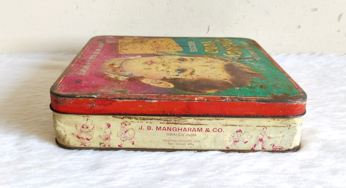 1950 Vintage baby Graphic JB Mangharam Glucose Biscuit Advertising