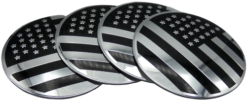 (PACK OF 4) American Flag Wheel Center Cap Decals Emblems Sticker 2.2" 56mm - Picture 3 of 12