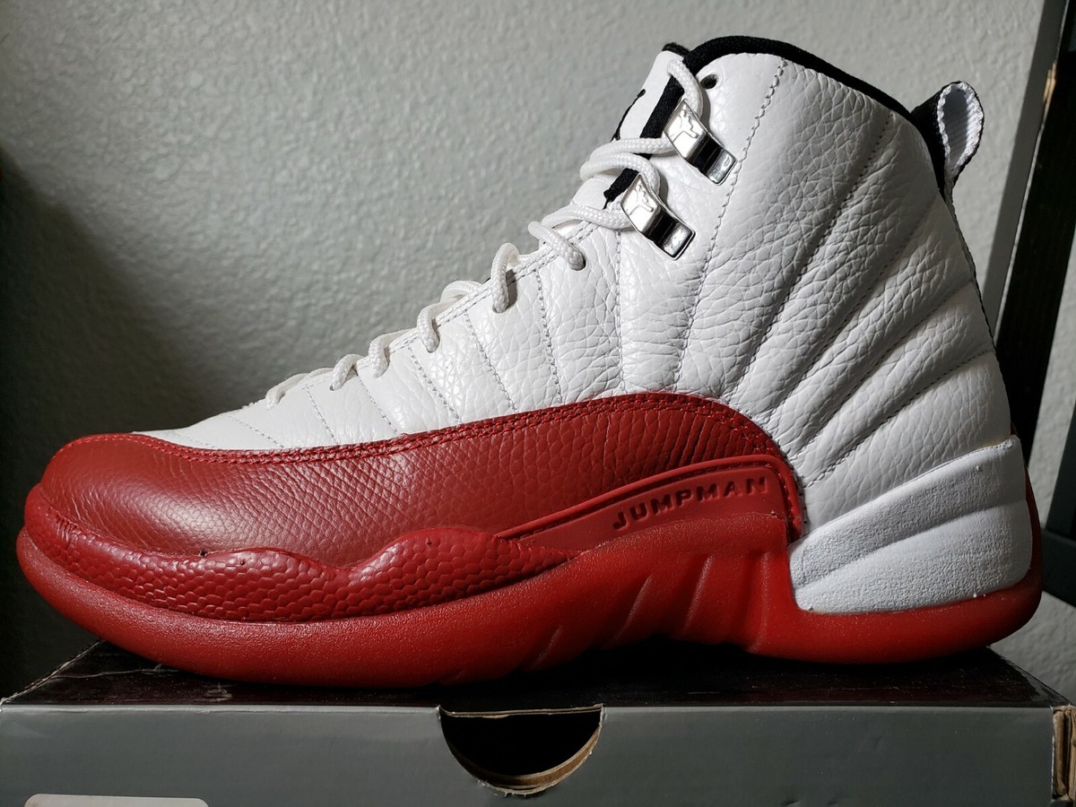 AIR JORDAN 12 RETRO 2009 WHITE/BLACK-VARSITY RED AIR JORDAN 12 RETRO 2009 WHITE/BLACK-VARSITY RED