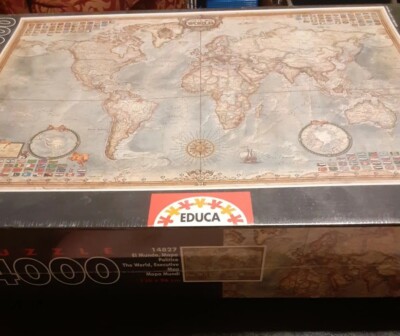 MASSIVE Educa BRAND World Map 4000 Piece Puzzle FAMILY FUN LEARNING KIDS 14827 