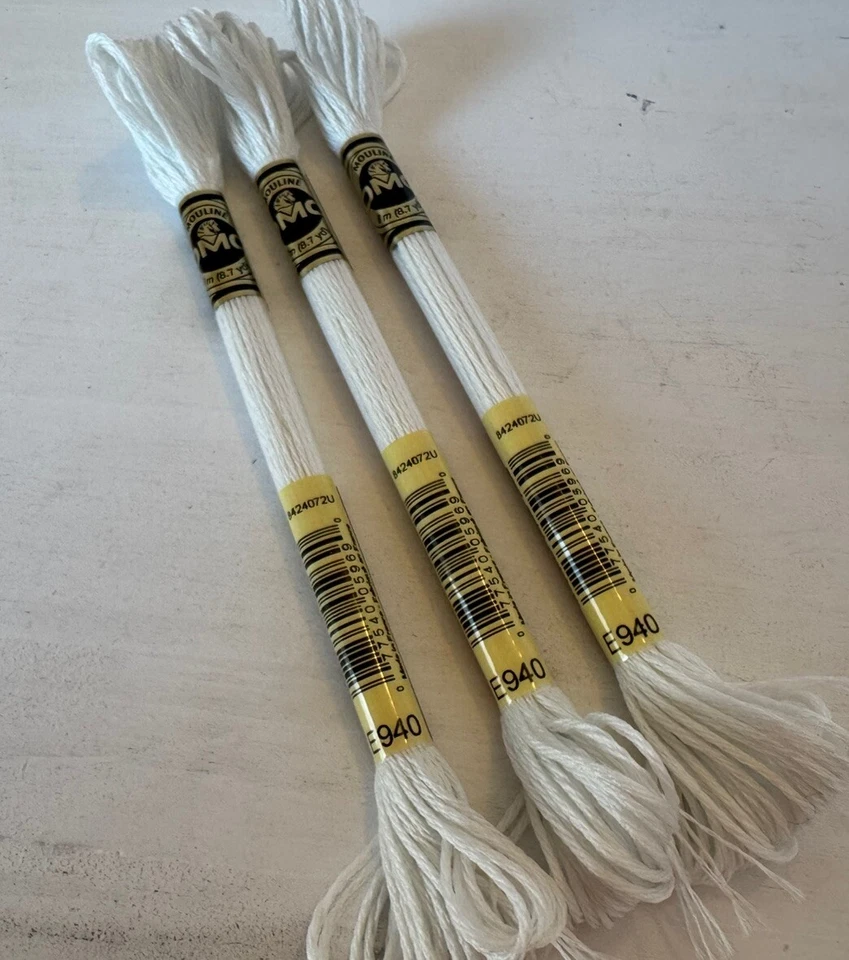 DMC Light Effects Embroidery Floss~Lot of 3 Skeins~Glow In The Dark~317W-E940 - Image 3 of 3