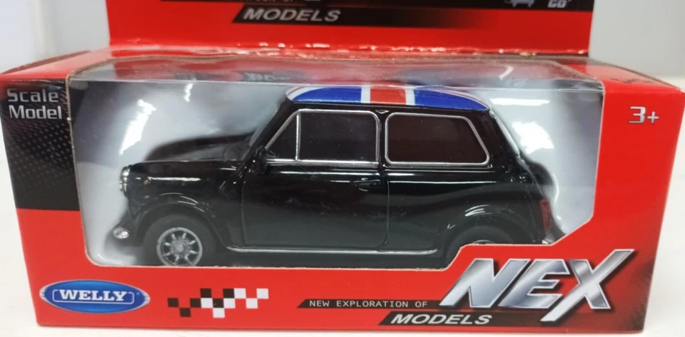 Mini Cooper 1300 Nero Black Welly 1:36 Nuovo 1/36 - Immagine 3 di 3