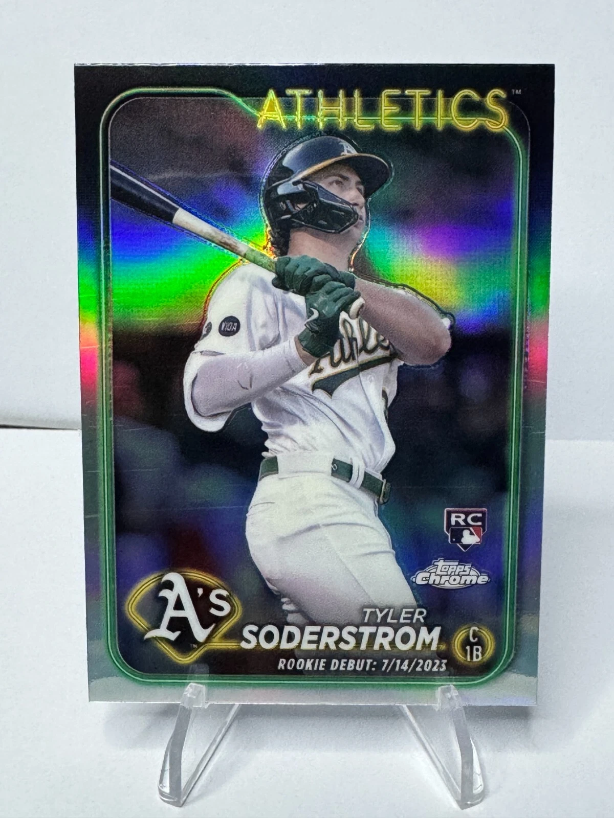 2024 Topps Chrome Update #USC22 Tyler Soderstrom RC Debut Silver Refractor - A's