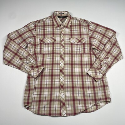 Sean John Shirt Men s XL Multicolor Plaid Long Sleeve Button Up Classic Fit