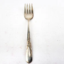 Vintage Wm Rogers Mfg Co Priscilla Lady Ann Silverplate Flatware Salad Fork