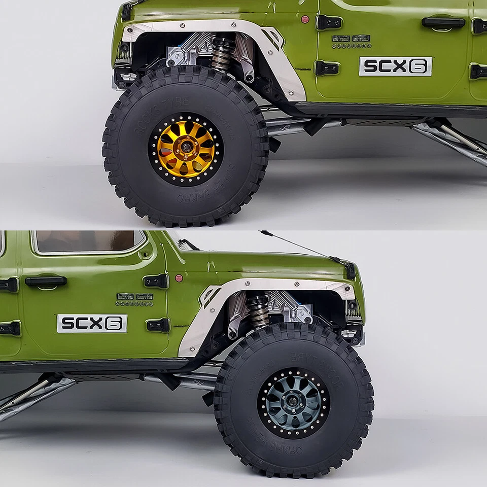 Aluminum 2.9 inch Beadlock Wheel Hub Rim For 1/6 Axial SCX6 AXI05000 RC Crawler - Image 2 of 2