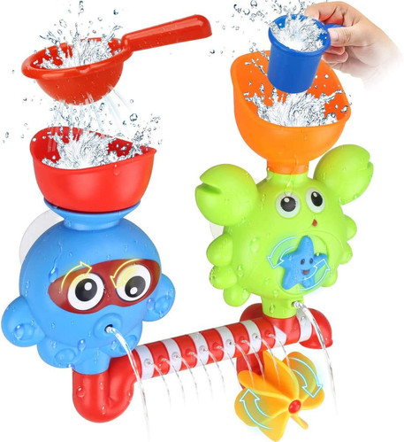 Bath Toys Bathtub Toys for 1 2 3 4 Year Old Toddlers Bath Wall Toy Waterfall ...