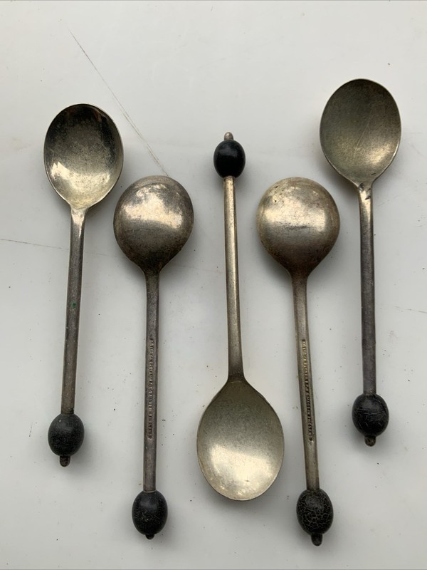 Silver Plated  Spoons Made In England 5 , 4”