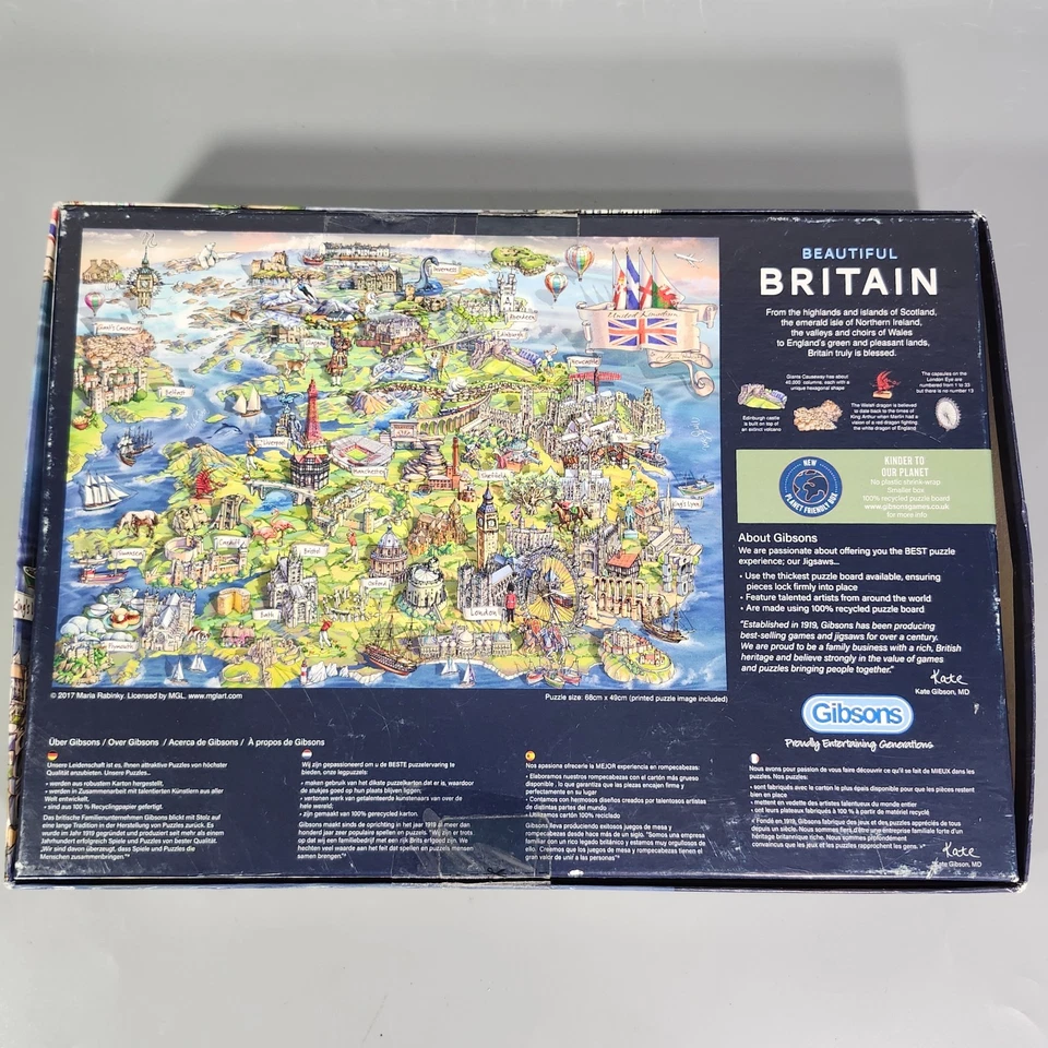 Quebra-cabeça Gibson linda Grã-Bretanha Reino Unido marcos Maria Rabinky arte 1000 peças - Imagem 2 de 4