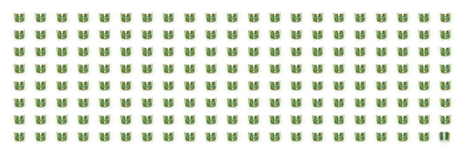 Pioneer PF-555-HD-200, Set of 100 Blue Steel Valve Lock - 7-Degree 200Pk 11/32 V - Image 3 of 4