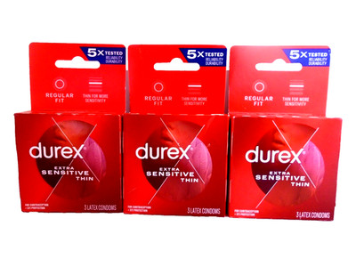 Durex Extra Sensitive Thin Latex (3 Pack) - 3 Count Each