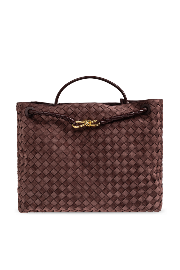 BOTTEGA VENETA Andiamo Large $8900 Deep Mahogany Top Handle Bag New & Authentic