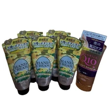 KOSE Hand Cream Set 6pcs Yuzu 70g x5 + Q10 Night Renew 80g Japanese Skincare NEW