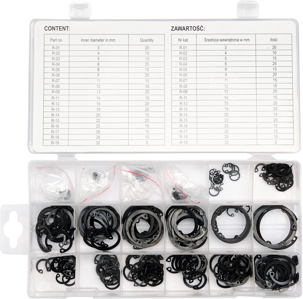 Fits YATO NARZ�DZIA YT-06881 INTERNAL CIRCLIP ASSORTMENT 300PCS
