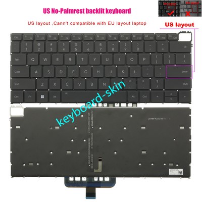 US Backlit Keyboard For Huawei MagicBook HGF-W56 HGF-W76 GLO-F56 GLO-F76 HGE-W56