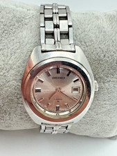 Vintage Ladies Seiko 17 Jewels 2118-0410 Silver Tone Mechanical Date Watch WORKS