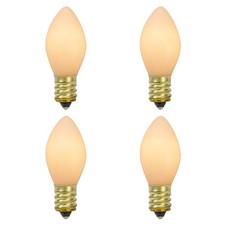 Northlight Pack of 4 White Opaque C7 Christmas Replacement Bulbs