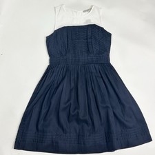 Ann Taylor Loft NEW WITH TAG Dress Navy Blue Lined Size 6P Petites Fit And Flare
