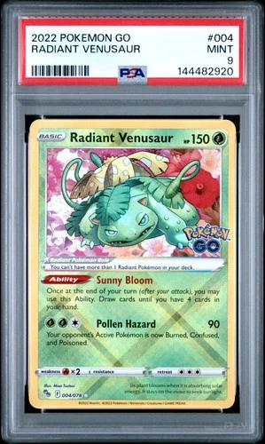 2022 POKEMON GO #004 RADIANT VENUSAUR PSA 9