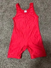 Mens MatMan Wrestling Singlet Red Size Medium