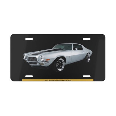 Iconic 1971 Chevrolet Camaro Resto Mod Z/28 Classic Vanity Plate - Durable