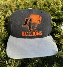 Vintage CFL BC British Columbia Lions 90s starter first GEN 100% Wool Snapback