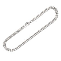 Armband 925 Sterling Silber 19Cm Panzerkette 2 Fach Diamantiert Damen Armkette