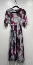 The Odells Tie Dye Monroe Tie Faux Wrap Dress Medium Anthropologie Boho READ