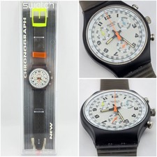 Swatch Chrono 1990 SCB105 Skate Bike NOS Vintage Watch Rare Swiss Made
