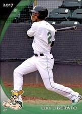 2017 Clinton LumberKings Grandstand #16 Luis Liberato Dominican Republic DR Card
