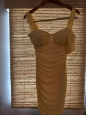 Windsor Yellow Sequin Sleeveless Mini Dress Size Large