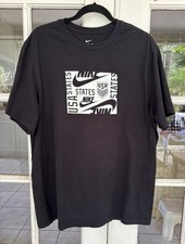 USA National Soccer Team Nike Tee Shirt, Black, XL, Short Sleeve, United States