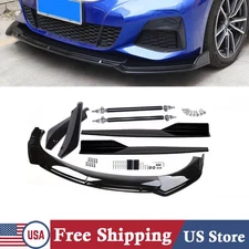 Fits BMW Front Rear Bumper Lip Spoiler Splitter Body Kit Side Skirt Glossy Black