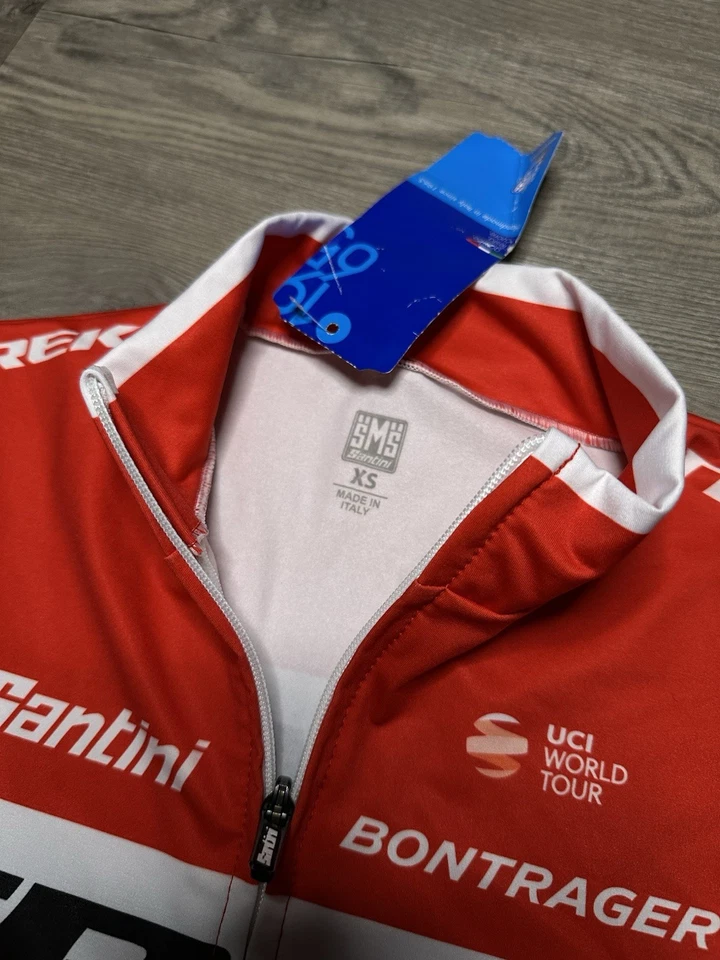 Camiseta Santini para hombre talla XS NUEVA CON ETIQUETAS Italia Classic Trek Segafredo 2019 cremallera completa Foto 2 de 4