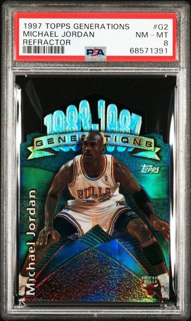 #435 - PSA 8 1997 Topps Generations Michael Jordan Refractor [09/23 BRG]