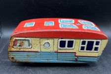 Haji Japan Tin Litho Camping Trailer Toy Japan Larger Trailer UA-06 -T13