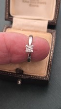 Diamond Platinum Engagement Ring Princess Cut full ASAY Hallmarks Beautiful 