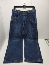 Vintage JNCO Jeans Mens 34x32 Blue Baggy Skater Y2K Denim Logo 85 Made In USA