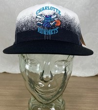 Vintage 1990's Charlotte Hornets NBA Hat Snapback Black Fade Mens NEW TAGS