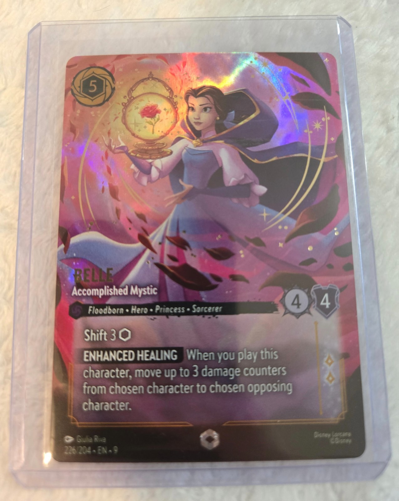 Disney Lorcana Belle Accomplished Mystic 226/204 Enchanted Fabled Nm/Mint