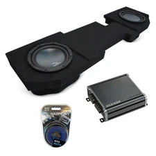 2002 - 2018 Fits Dodge Ram Quad or Crew Harmony R104 Dual 10" Sub Box & CXA400.1