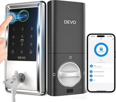 6 in-1 Smart Door Lock Wifi Fingerprint Touch Smart Deadbolt with APP Control US