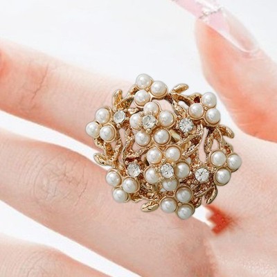 Blumenring Modischer offener Ring zum Valentinstag, Verlobung, Jahrestag