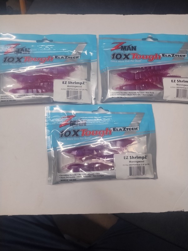 Lot Of 3 Z-Man EZ Shrimpz 3.5in