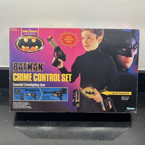 VINTAGE BATMAN CRIME CONTROL SET THE DARK KNIGHT COLLECTION KENNER 1990 UNUSED