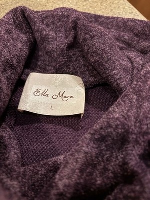 Ella Mara Purple Cowl Neck Tunic Size Large