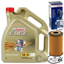 BOSCH ÖLFILTER 1457429108+CASTROL 5W30 ÖL passend für BMW 3er E30 E36 E46 5er